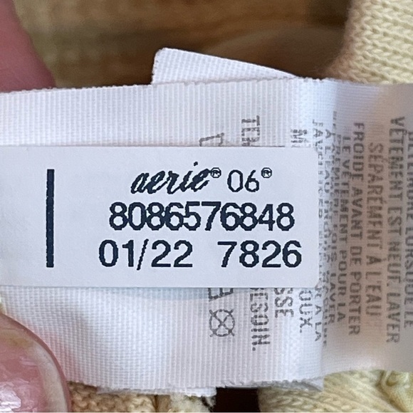 Aerie Womens Sweatpants Size XS Drawstring Pale Yellow Loungewear Boho Joggers - Picture 16 of 16